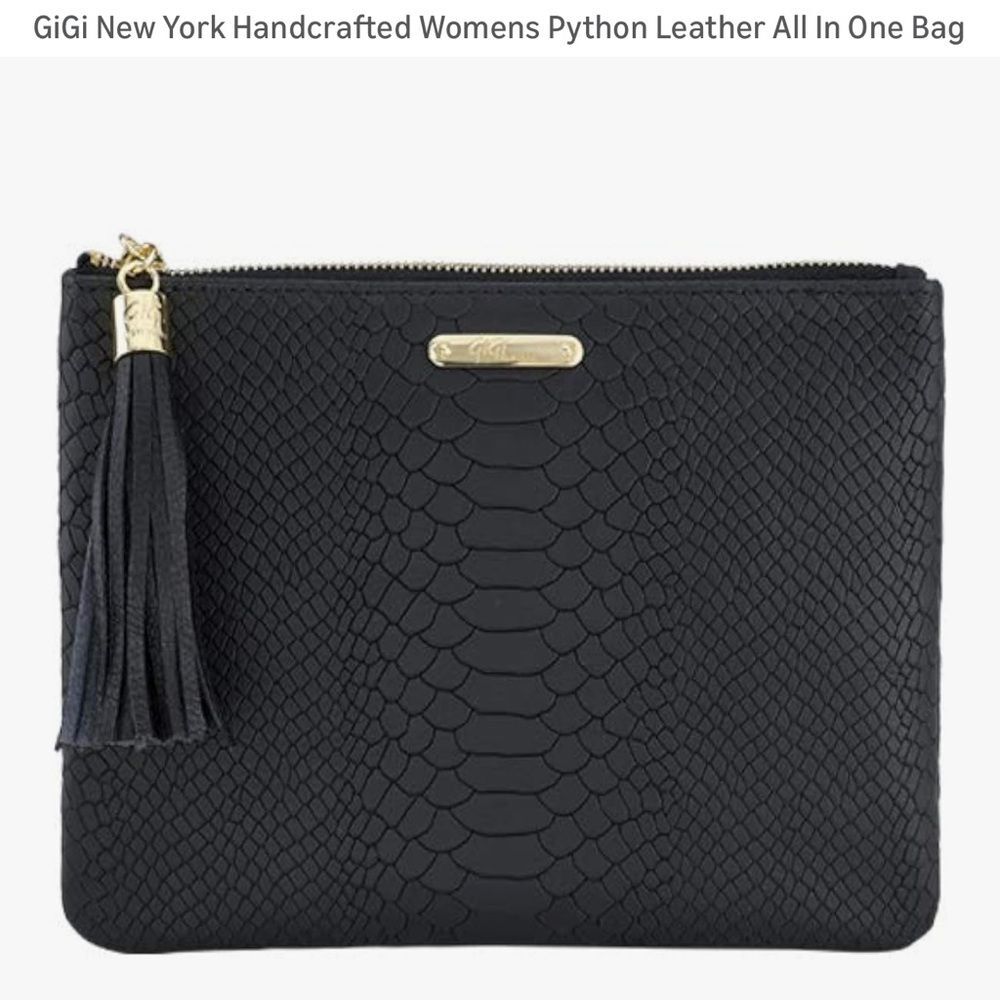 GiGi New York black zippered Tote/Clutch